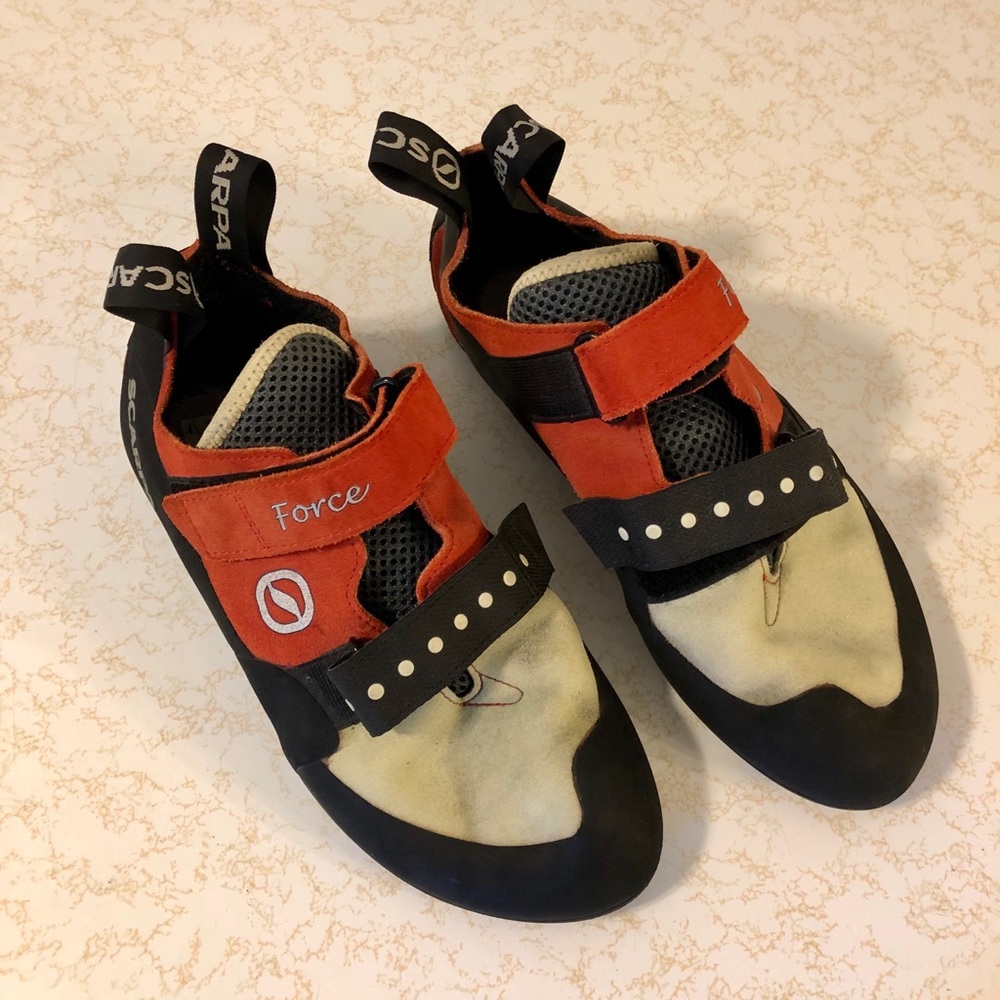 Scarpa Force rock climbing shoes